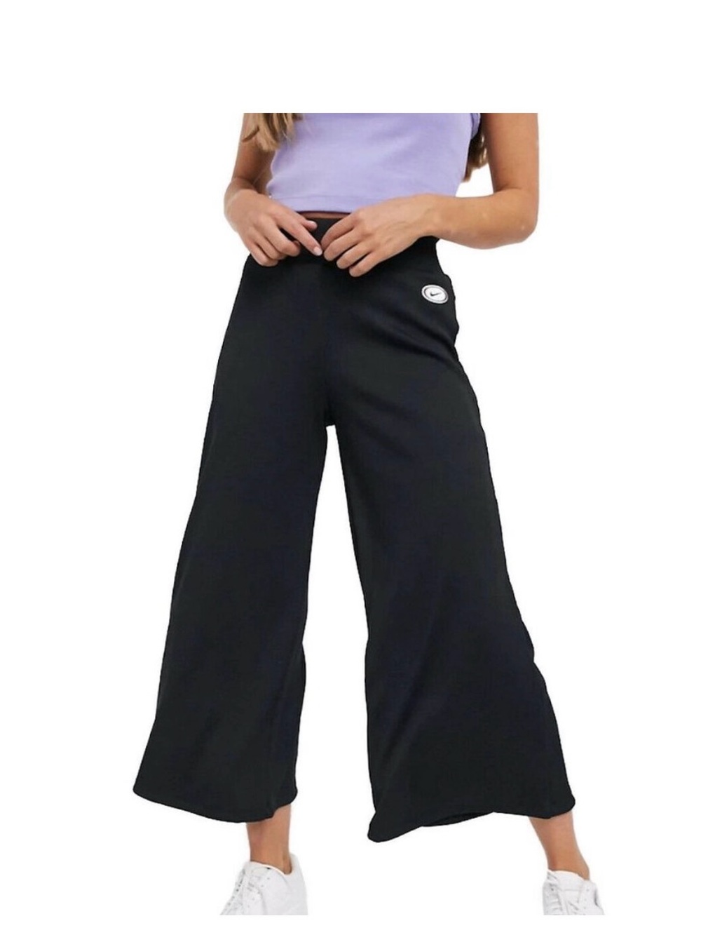 Nike Ribbed Femme Wide-Leg Cropped Pants